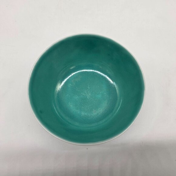 Vintage Chinese Hand Painted Cloisonne Blue Floral Bowl 4.5" - Picture 6 of 8